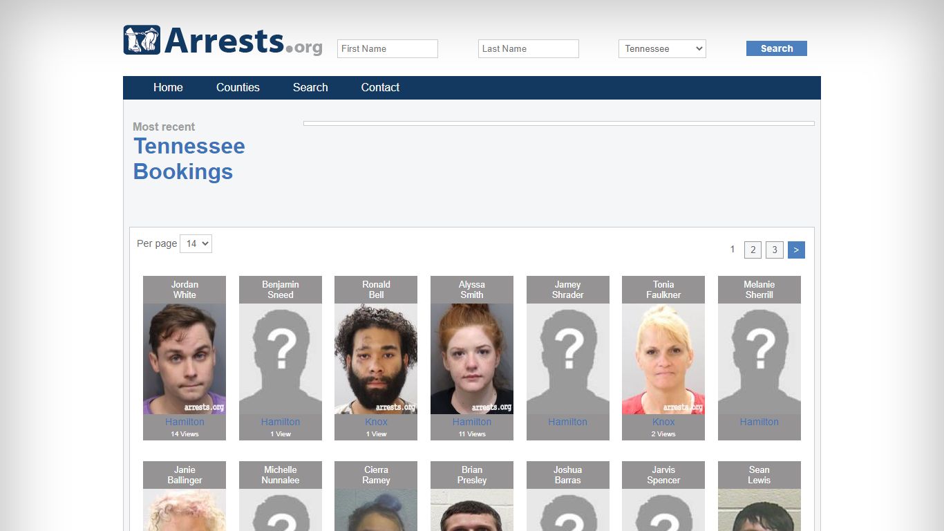 Tennessee Arrests and Inmate Search